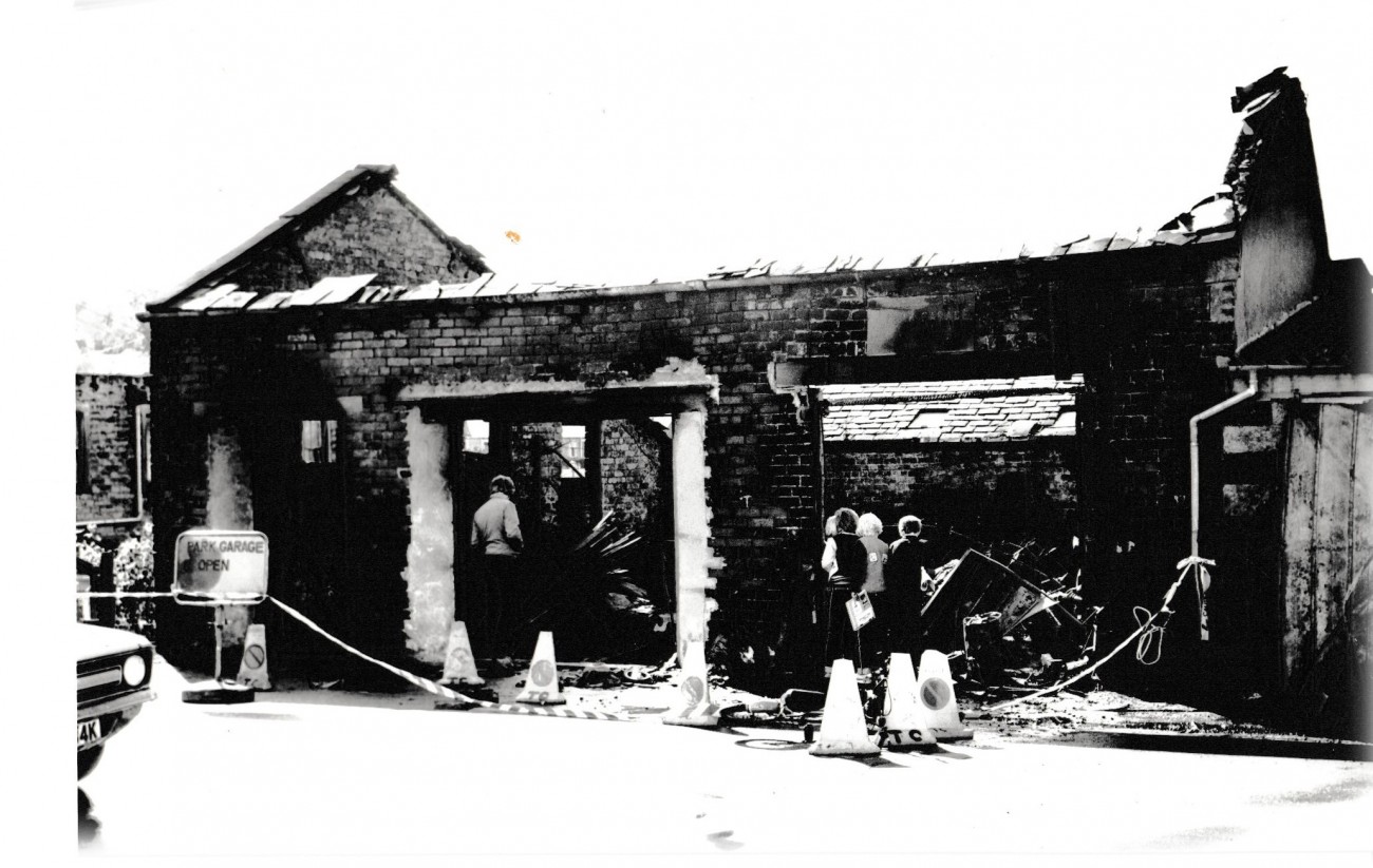 Garage destroyed by fire