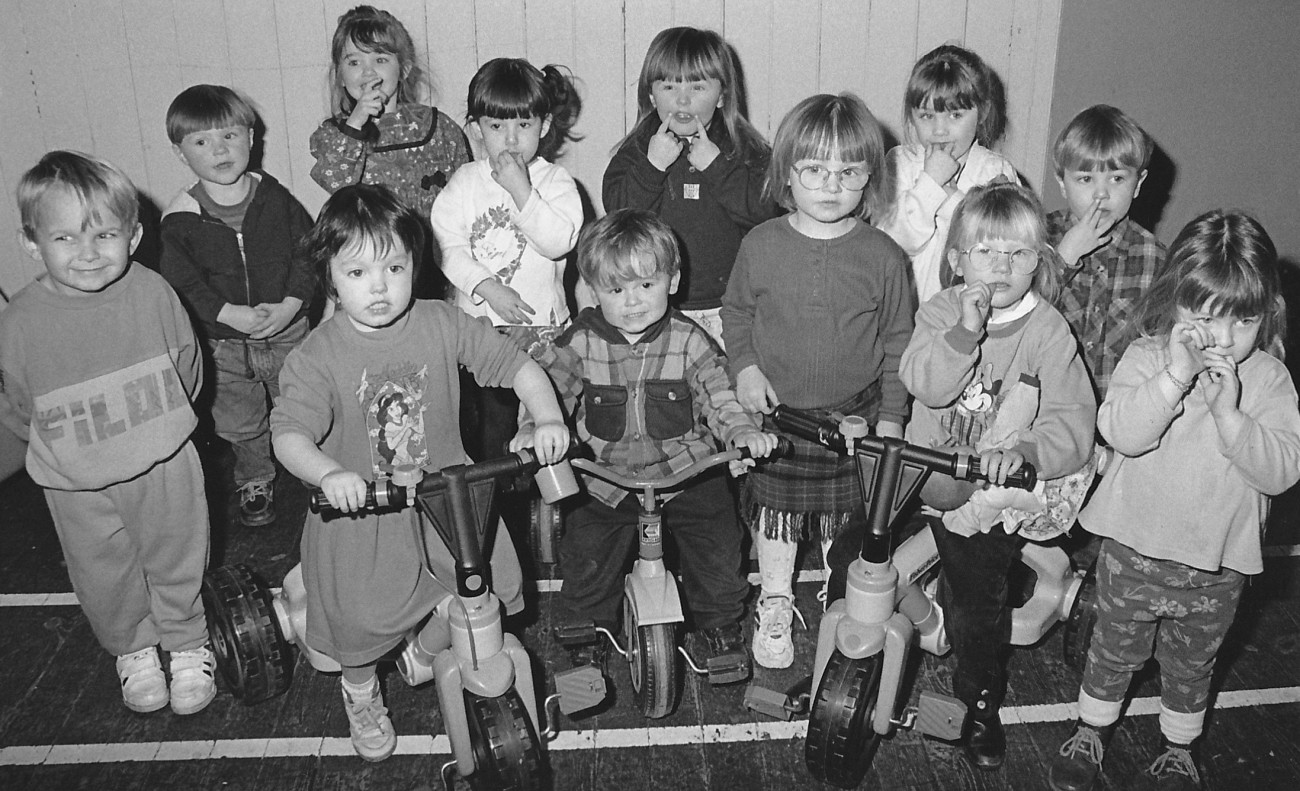 Busy Bees Playgroup trikes aided by 'Red Lion' pub