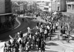 Crowds in demo against Tory policy